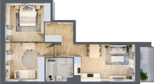 3 pokoje, mieszkanie 56,22 m², piętro 1, oferta nr B/32, Olchowy Park 3, Warszawa, Białołęka, Kobiałka, ul. Marii Callas 20, 20A