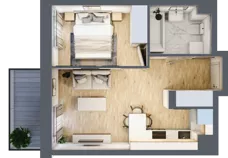 2 pokoje, mieszkanie 33,52 m², piętro 1, oferta nr B/56, Olchowy Park 3, Warszawa, Białołęka, Kobiałka, ul. Marii Callas 20, 20A