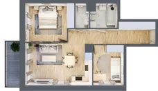 3 pokoje, mieszkanie 55,43 m², piętro 1, oferta nr B/18, Olchowy Park 3, Warszawa, Białołęka, Kobiałka, ul. Marii Callas 20, 20A