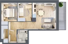 3 pokoje, mieszkanie 49,02 m², piętro 1, oferta nr B/54, Olchowy Park 3, Warszawa, Białołęka, Kobiałka, ul. Marii Callas 20, 20A