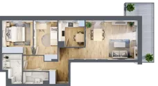 3 pokoje, mieszkanie 65,88 m², parter, oferta nr B/38, Olchowy Park 3, Warszawa, Białołęka, Kobiałka, ul. Marii Callas 20, 20A