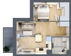 2 pokoje, mieszkanie 36,33 m², piętro 2, oferta nr B/69, Olchowy Park 3, Warszawa, Białołęka, Kobiałka, ul. Marii Callas 20, 20A