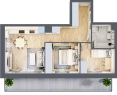 3 pokoje, mieszkanie 49,37 m², piętro 2, oferta nr B/66, Olchowy Park 3, Warszawa, Białołęka, Kobiałka, ul. Marii Callas 20, 20A