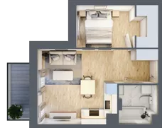 2 pokoje, mieszkanie 36,33 m², piętro 1, oferta nr B/58, Olchowy Park 3, Warszawa, Białołęka, Kobiałka, ul. Marii Callas 20, 20A