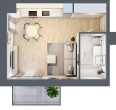 1 pokój, mieszkanie 29,62 m², piętro 3, oferta nr III/113, Neo Nova Ochota 3, Warszawa, Włochy, Raków, ul. Wojciecha Opackiego 4A