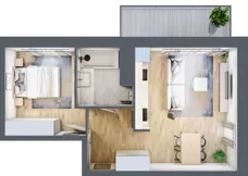 2 pokoje, mieszkanie 41,48 m², piętro 5, oferta nr III/41, Neo Nova Ochota 3, Warszawa, Włochy, Raków, ul. Wojciecha Opackiego 4A