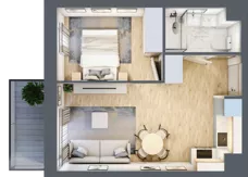 2 pokoje, mieszkanie 33,78 m², piętro 3, oferta nr III/116, Neo Nova Ochota 3, Warszawa, Włochy, Raków, ul. Wojciecha Opackiego 4A
