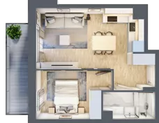 2 pokoje, mieszkanie 35,29 m², piętro 1, oferta nr III/48, Neo Nova Ochota 3, Warszawa, Włochy, Raków, ul. Wojciecha Opackiego 4A