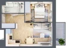 2 pokoje, mieszkanie 33,28 m², piętro 1, oferta nr III/84, Neo Nova Ochota 3, Warszawa, Włochy, Raków, ul. Wojciecha Opackiego 4A