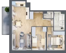 3 pokoje, mieszkanie 55,84 m², piętro 1, oferta nr III/86, Neo Nova Ochota 3, Warszawa, Włochy, Raków, ul. Wojciecha Opackiego 4A
