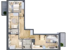 4 pokoje, mieszkanie 64,84 m², piętro 2, oferta nr III/26, Neo Nova Ochota 3, Warszawa, Włochy, Raków, ul. Wojciecha Opackiego 4A