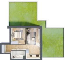 2 pokoje, mieszkanie 45,15 m², parter, oferta nr III/68, Neo Nova Ochota 3, Warszawa, Włochy, Raków, ul. Wojciecha Opackiego 4A