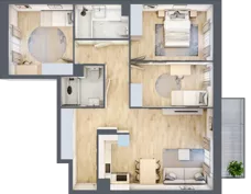 4 pokoje, mieszkanie 79,49 m², piętro 1, oferta nr III/79, Neo Nova Ochota 3, Warszawa, Włochy, Raków, ul. Wojciecha Opackiego 4A