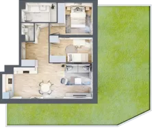 3 pokoje, mieszkanie 55,58 m², parter, oferta nr III/74, Neo Nova Ochota 3, Warszawa, Włochy, Raków, ul. Wojciecha Opackiego 4A