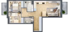 3 pokoje, mieszkanie 56,92 m², piętro 1, oferta nr VIII/17, Nova Viva Garden 8, Warszawa, Białołęka, Brzeziny, ul. Włodkowica 11D