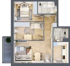 3 pokoje, mieszkanie 60,55 m², piętro 3, oferta nr VIII/98, Nova Viva Garden 8, Warszawa, Białołęka, Brzeziny, ul. Włodkowica 11D