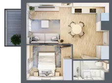 2 pokoje, mieszkanie 34,46 m², piętro 1, oferta nr VIII/12, Nova Viva Garden 8, Warszawa, Białołęka, Brzeziny, ul. Włodkowica 11D