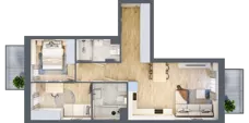 3 pokoje, mieszkanie 58,71 m², piętro 2, oferta nr VIII/81, Nova Viva Garden 8, Warszawa, Białołęka, Brzeziny, ul. Włodkowica 11D