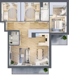 4 pokoje, mieszkanie 103,99 m², piętro 1, oferta nr VII/90, Metro Art 7, Warszawa, Praga Południe, Kamionek, ul. Chodakowska 36