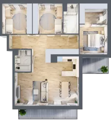 4 pokoje, mieszkanie 104,44 m², piętro 1, oferta nr VII/5, Metro Art 7, Warszawa, Praga Południe, Kamionek, ul. Chodakowska 36