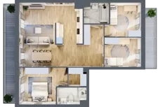 4 pokoje, mieszkanie 90,64 m², piętro 1, oferta nr VII/50, Metro Art 7, Warszawa, Praga Południe, Kamionek, ul. Chodakowska 36