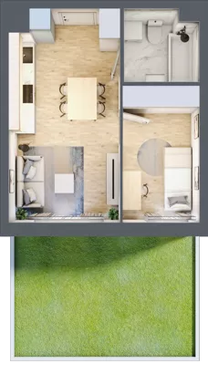 2 pokoje, mieszkanie 32,89 m², parter, oferta nr VII/2, Metro Art 7, Warszawa, Praga Południe, Kamionek, ul. Chodakowska 36