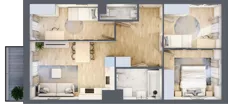 4 pokoje, mieszkanie 63,48 m², piętro 1, oferta nr VII/25, Metro Art 7, Warszawa, Praga Południe, Kamionek, ul. Chodakowska 36