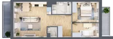 3 pokoje, mieszkanie 54,73 m², piętro 1, oferta nr VII/68, Metro Art 7, Warszawa, Praga Południe, Kamionek, ul. Chodakowska 36