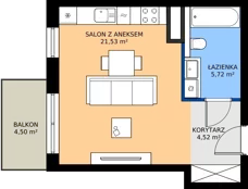 1 pokój, mieszkanie 31,77 m², piętro 4, oferta nr 80, MISTA Kraków, Kraków, Mistrzejowice, ul. Mistrzejowicka