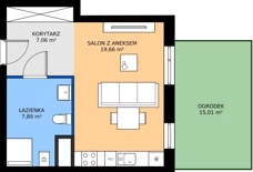 1 pokój, mieszkanie 34,61 m², parter, oferta nr 50, MISTA Kraków, Kraków, Mistrzejowice, ul. Mistrzejowicka