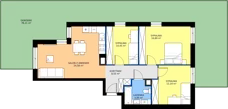4 pokoje, mieszkanie 77,55 m², parter, oferta nr 55, MISTA Kraków, Kraków, Mistrzejowice, ul. Mistrzejowicka