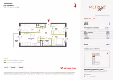 4 pokoje, mieszkanie 63,45 m², piętro 1, oferta nr XII/27, Metro Art 12, Warszawa, Praga Południe, Kamionek, ul. Chodakowska 38