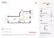 3 pokoje, mieszkanie 51,31 m², piętro 2, oferta nr XII/59, Metro Art 12, Warszawa, Praga Południe, Kamionek, ul. Chodakowska 38