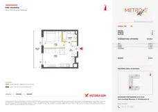 2 pokoje, mieszkanie 39,30 m², piętro 1, oferta nr XII/83, Metro Art 12, Warszawa, Praga Południe, Kamionek, ul. Chodakowska 38