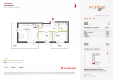 3 pokoje, mieszkanie 58,10 m², piętro 2, oferta nr XII/86, Metro Art 12, Warszawa, Praga Południe, Kamionek, ul. Chodakowska 38