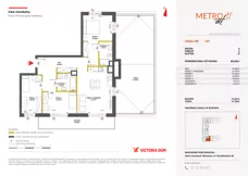 4 pokoje, mieszkanie 80,69 m², piętro 6, oferta nr XII/101, Metro Art 12, Warszawa, Praga Południe, Kamionek, ul. Chodakowska 38