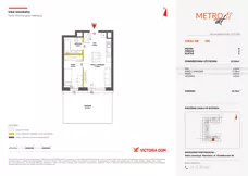 2 pokoje, mieszkanie 33,38 m², piętro 2, oferta nr XII/9, Metro Art 12, Warszawa, Praga Południe, Kamionek, ul. Chodakowska 38