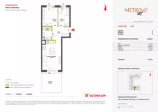 3 pokoje, mieszkanie 46,88 m², piętro 1, oferta nr XII/7, Metro Art 12, Warszawa, Praga Południe, Kamionek, ul. Chodakowska 38