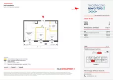 3 pokoje, mieszkanie 41,62 m², piętro 5, oferta nr II/262, Miasteczko Nova Fala 2, Gdynia, Cisowa, ul. Morska 254-262