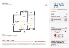 3 pokoje, mieszkanie 56,46 m², piętro 1, oferta nr II/83, Miasteczko Nova Fala 2, Gdynia, Cisowa, ul. Morska 254-262