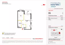 2 pokoje, mieszkanie 40,15 m², piętro 2, oferta nr II/87, Miasteczko Nova Fala 2, Gdynia, Cisowa, ul. Morska 254-262