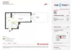 1 pokój, mieszkanie 39,54 m², parter, oferta nr V/1, Viva Piast 5, Kraków, Mistrzejowice, ul. Powstańców