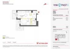 2 pokoje, mieszkanie 34,77 m², piętro 3, oferta nr V/25, Viva Piast 5, Kraków, Mistrzejowice, ul. Powstańców