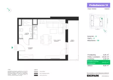 1 pokój, mieszkanie 34,03 m², piętro 9, oferta nr B99, Podedworze 13, Kraków, Podgórze Duchackie, Piaski Wielkie, ul. Podedworze 13