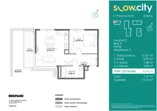 2 pokoje, mieszkanie 46,98 m², parter, oferta nr C4-2, Slow City - Etap C, Kraków, Prądnik Biały, ul. Piaszczysta