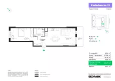 2 pokoje, mieszkanie 55,37 m², piętro 2, oferta nr B7, Podedworze 13, Kraków, Podgórze Duchackie, Piaski Wielkie, ul. Podedworze 13
