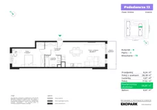 2 pokoje, mieszkanie 56,81 m², piętro 2, oferta nr B79, Podedworze 13, Kraków, Podgórze Duchackie, Piaski Wielkie, ul. Podedworze 13
