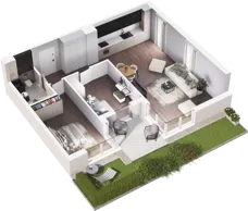 3 pokoje, mieszkanie 72,25 m², parter, oferta nr C1-4, Slow City - Etap C, Kraków, Prądnik Biały, ul. Piaszczysta