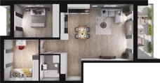 3 pokoje, mieszkanie 69,84 m², piętro 7, oferta nr A106, Podedworze 13, Kraków, Podgórze Duchackie, Piaski Wielkie, ul. Podedworze 13