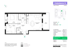 3 pokoje, mieszkanie 68,08 m², piętro 11, oferta nr B104, Podedworze 13, Kraków, Podgórze Duchackie, Piaski Wielkie, ul. Podedworze 13
